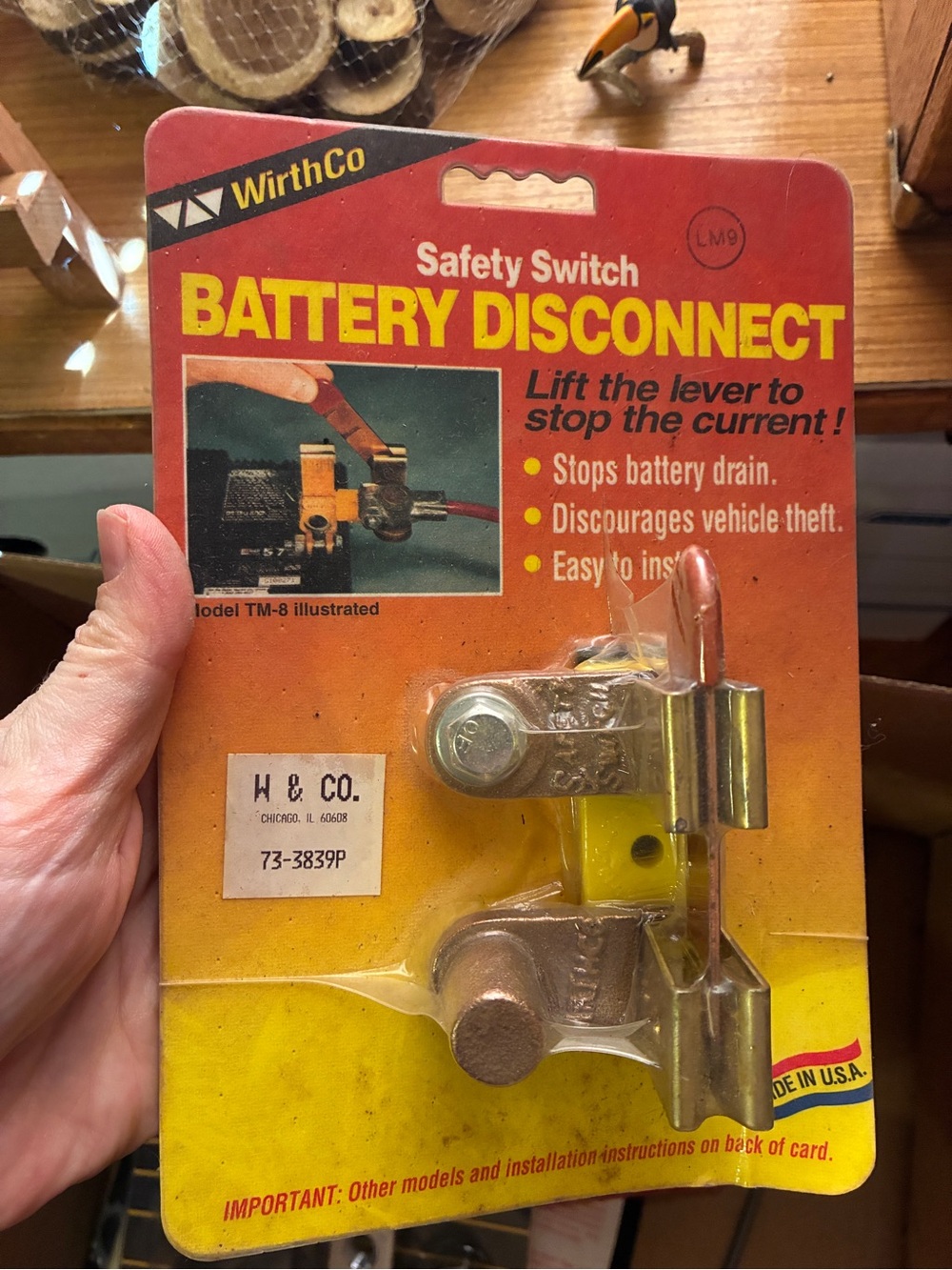 Yellow Battery Disconnect Safety Switch - Battery Disconnect